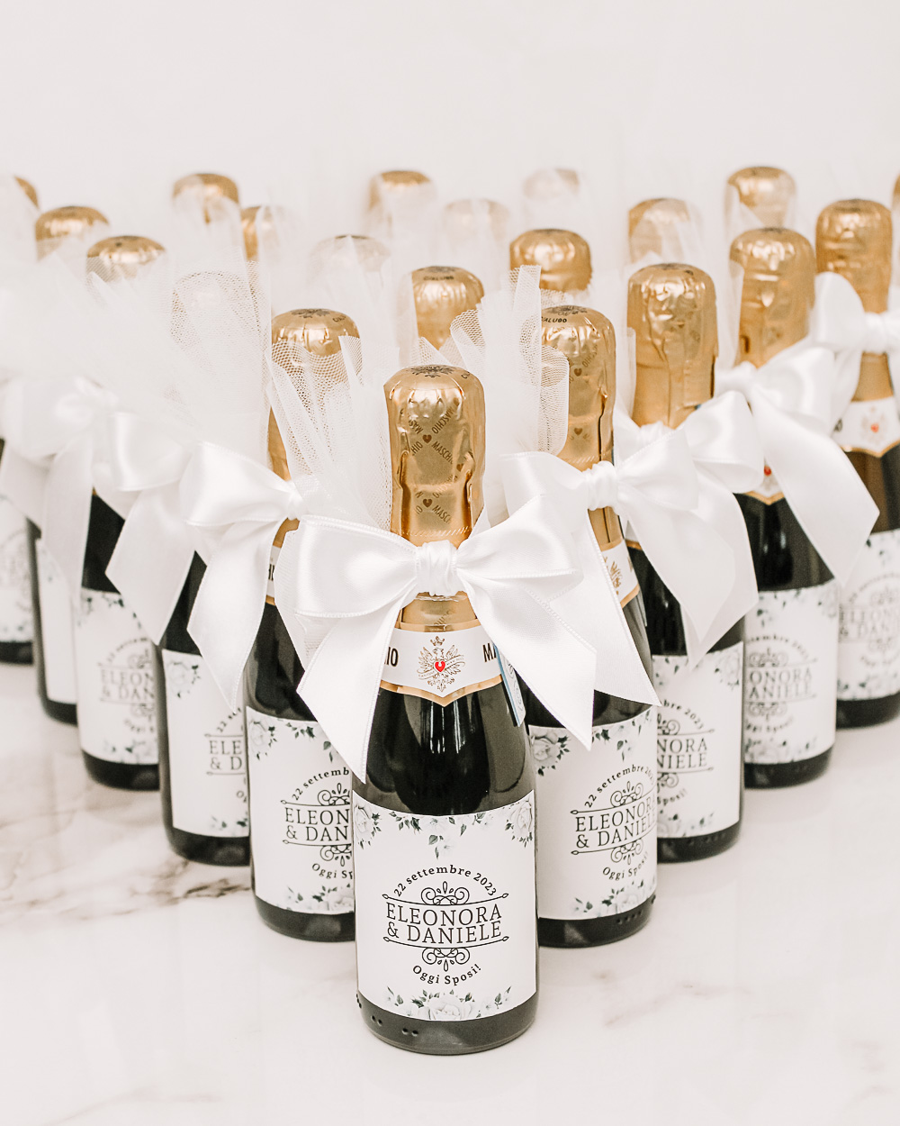 Bottigliette Mignon di Prosecco Personalizzate - Idea Bomboniera Matrimonio