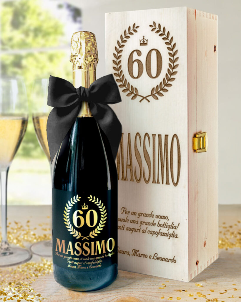 Bottiglia con etichetta personalizzata di vino IGT Toscana Rosso - Idea regalo esclusiva e originale per compleanno (0,75L, Un'ottima annata rosso