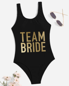 Costume da bagno intero personalizzato con nome addio al nubilato