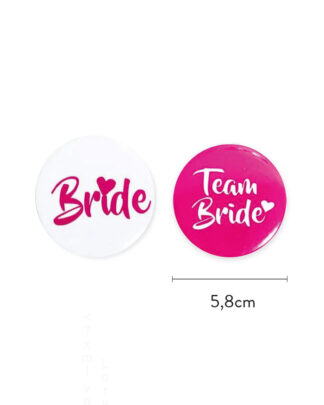 Set Di 6 Spille 'Bride's Babes' Per Addio Al Nubilato | Rosa E Oro | Accessori Per Feste JGA Con Adesivi Regalo - copertina