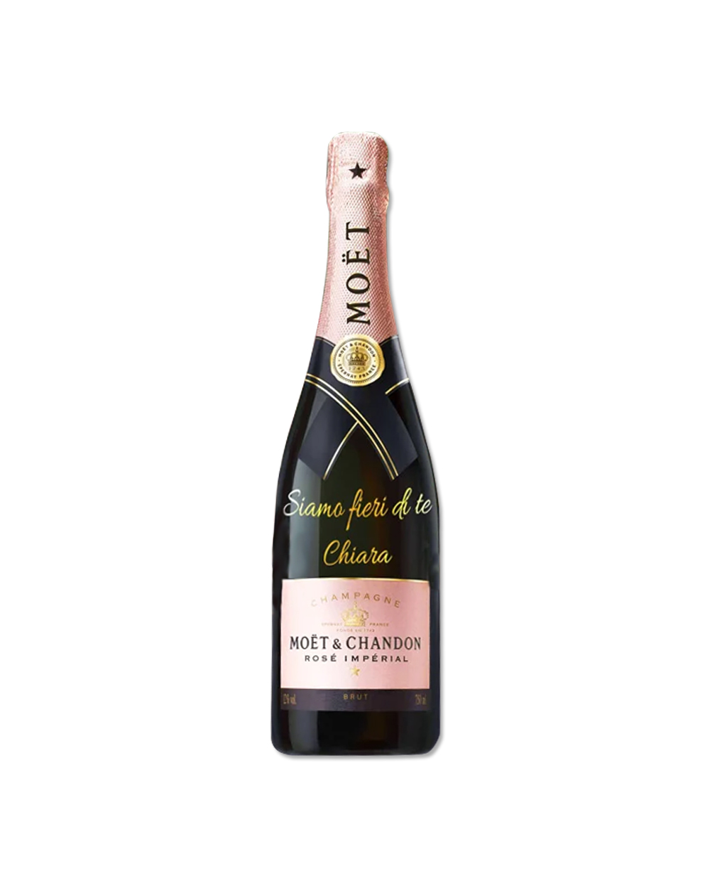 pochoir champagne Moët & Chandon, en plastique réutilisable