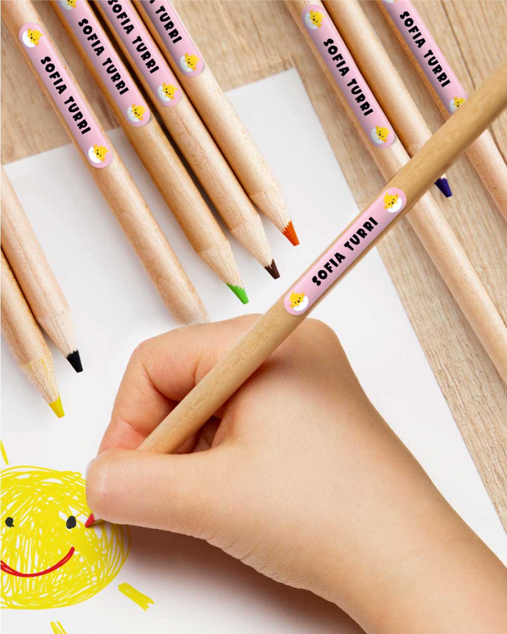 Etichette Adesive Scuola per matite personalizzate » Un Filo Avanti