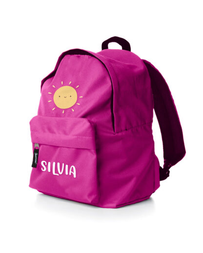zaino-scuola-bambina-sole-rosa-fucsia-personalizzabile-dettaglio