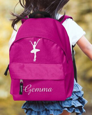 zaino-scuola-bambina-sport-ballerina-rosa-fucsia-personalizzabile-B