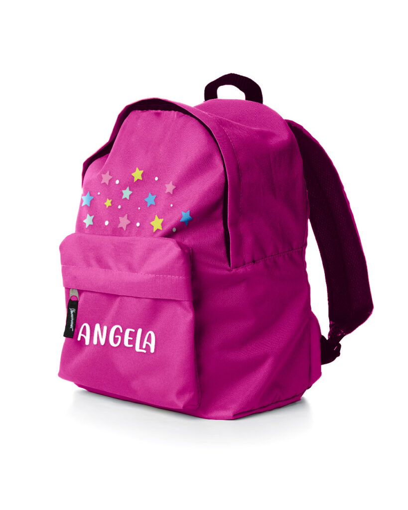 zaino-scuola-bambina-stelle-stelline-rosa-fucsia-personalizzabile-dettaglio