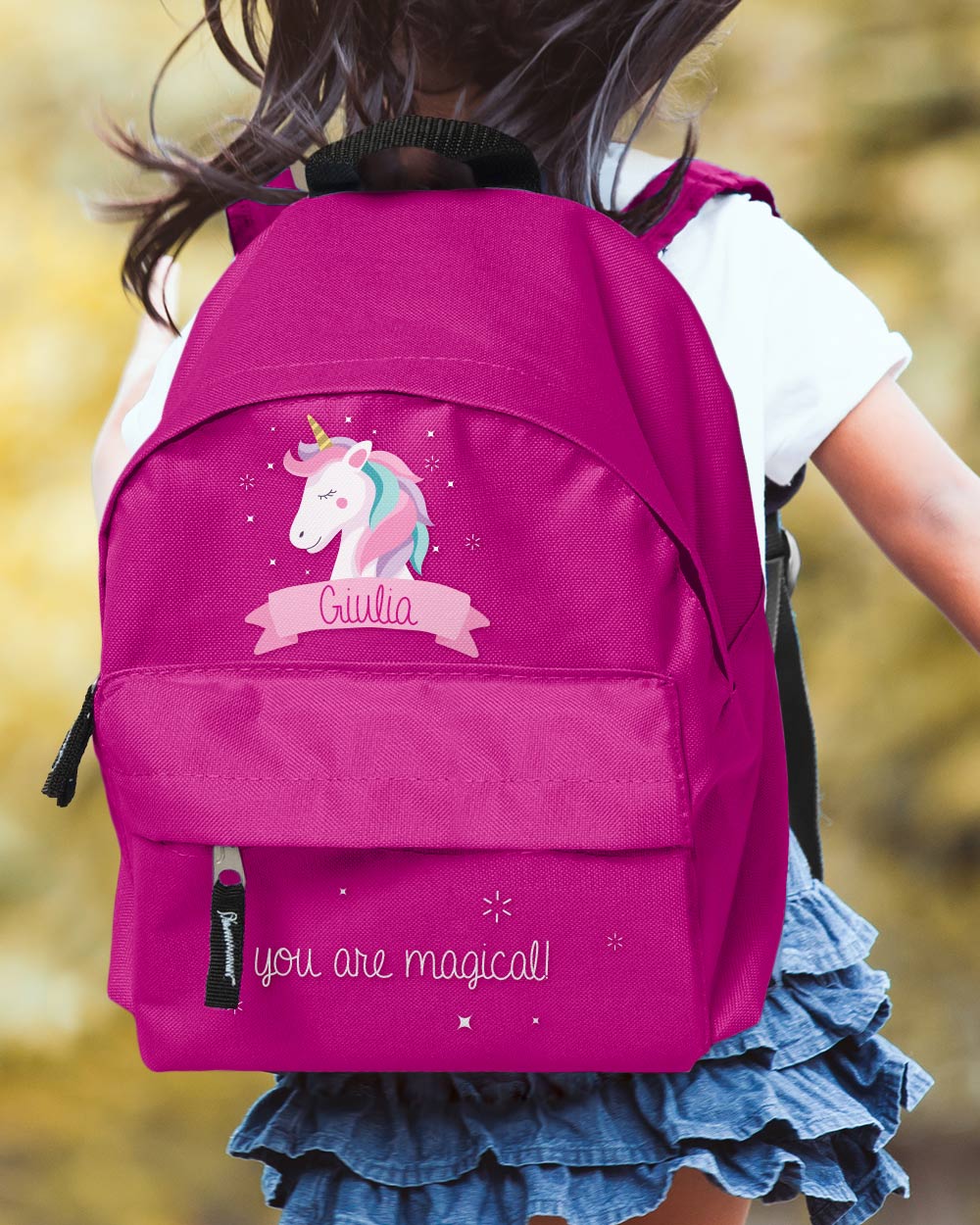Zainetto per Scuola e Asilo You Are Magical Personalizzato con Nome e  Unicorno - Idea Zaino Scuola per Bambina, Back to School
