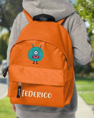 zaino-scuola-bambino-alieno-arancione-personalizzabile-A-dettaglio