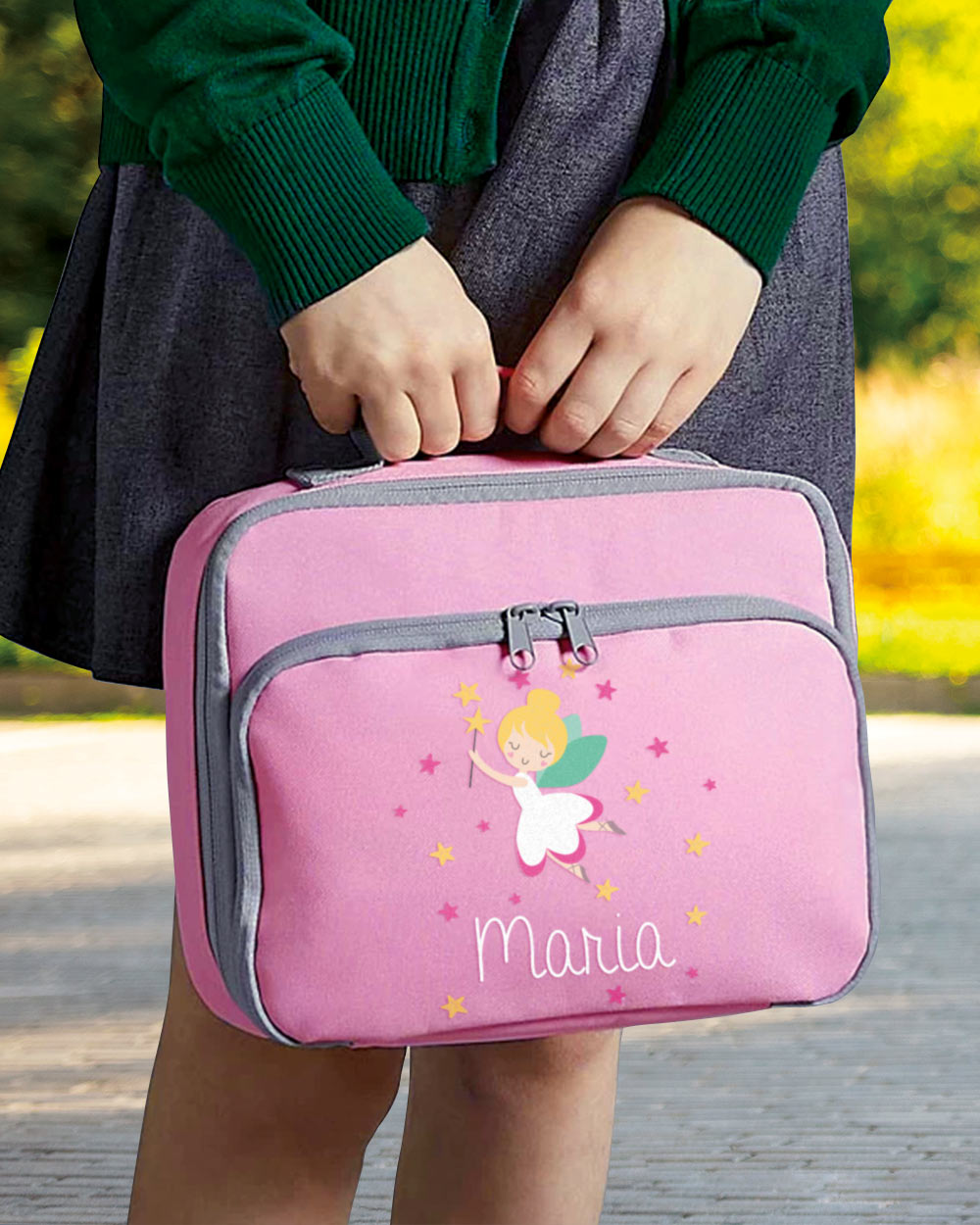 Borsa Frigo Termica Cestino Porta Merenda Scuola e Asilo Personalizzata con  Nome e Fatina - Idea Scuola Bambina, Back to School