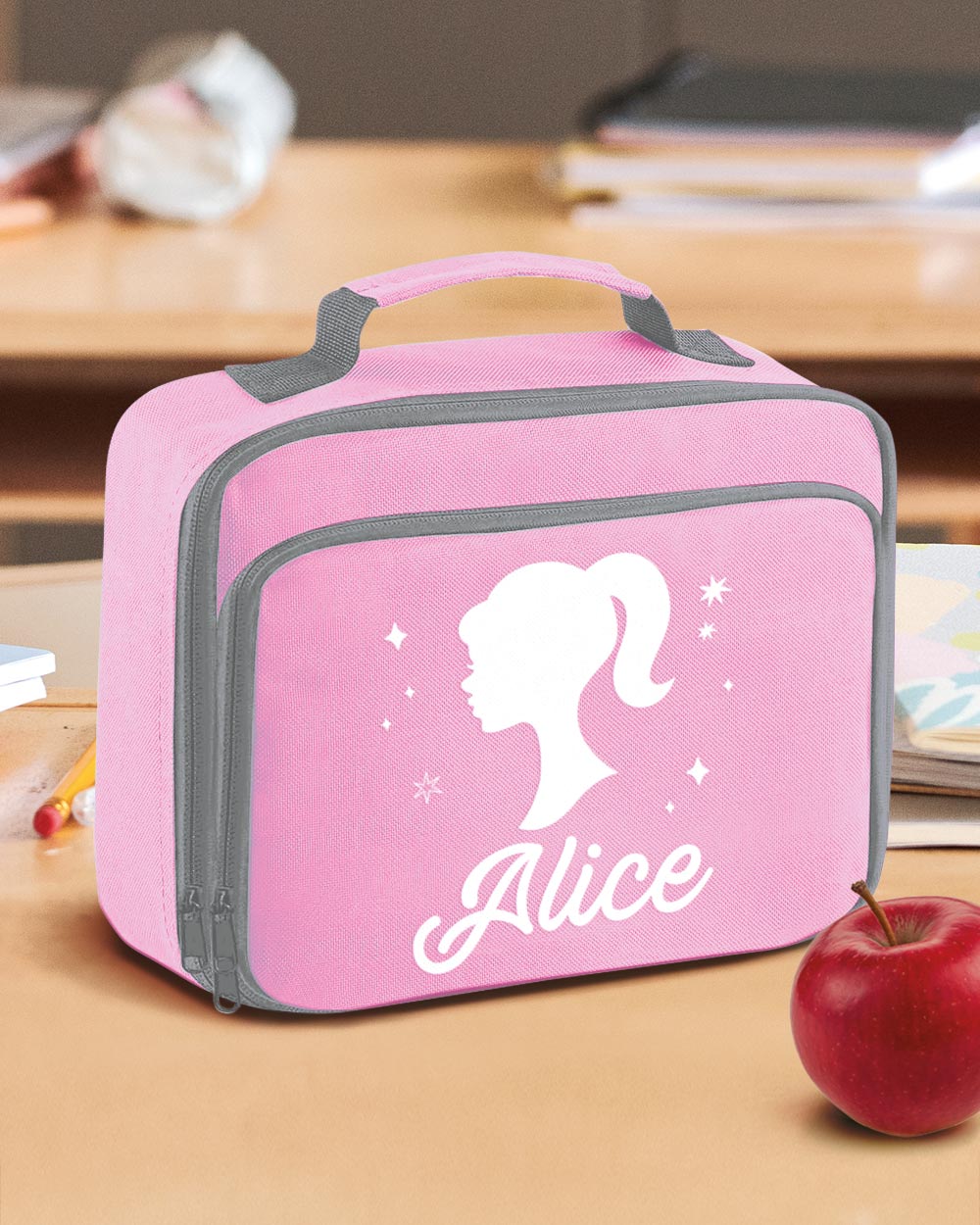 Borsa Frigo Termica Cestino Porta Merenda Scuola e Asilo Personalizzata con  Nome e Barbie - Idea Scuola Bambina, Back to School