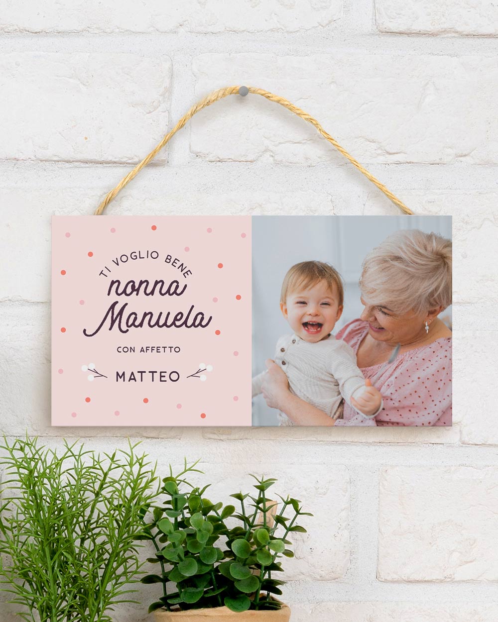 Targhetta personalizzabile con frase Regalo FESTA DEI NONNI NONNA – Shop  Ricomincio da tre