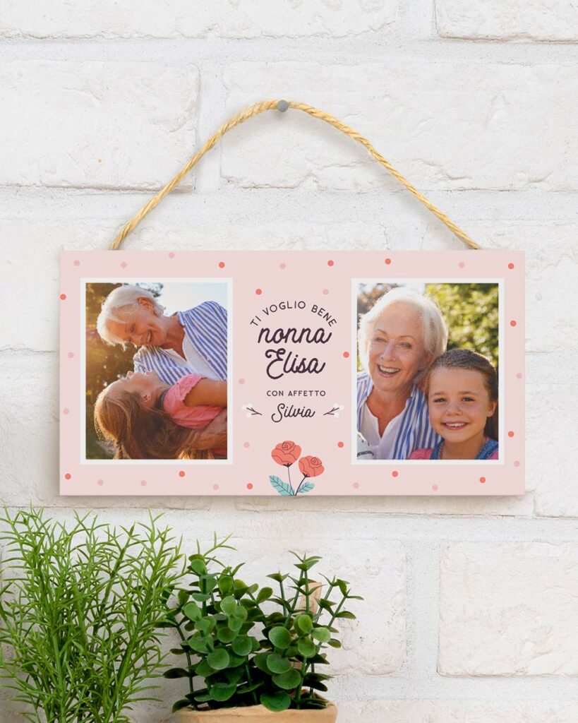 Spruchreif Anello Decorativo In Legno – 'L'amore Sei Tu E Io' (23x23 Cm), Regalo Per Nonna, FSC