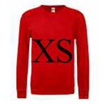 Felpa UNISEX Rosso XS +€ 9,00