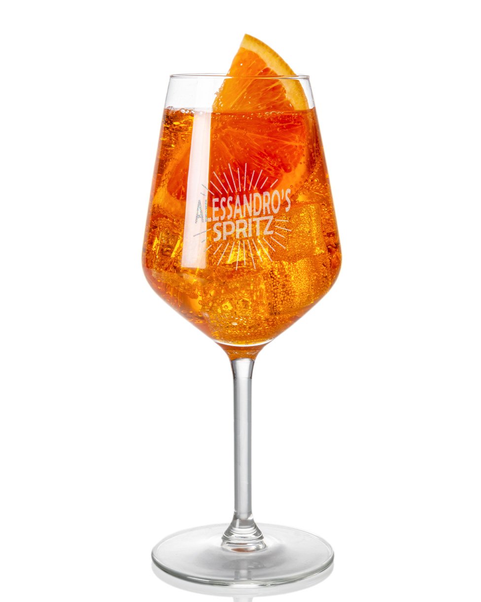 Bicchiere da Spritz Aperol Personalizzato con Nome - Idea Regalo Divertente  per Ragazza, Amica