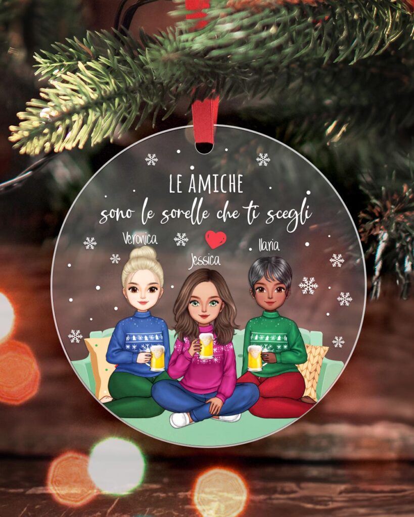 decorazione-albero-personalizzata-pallina-ritratto-amiche