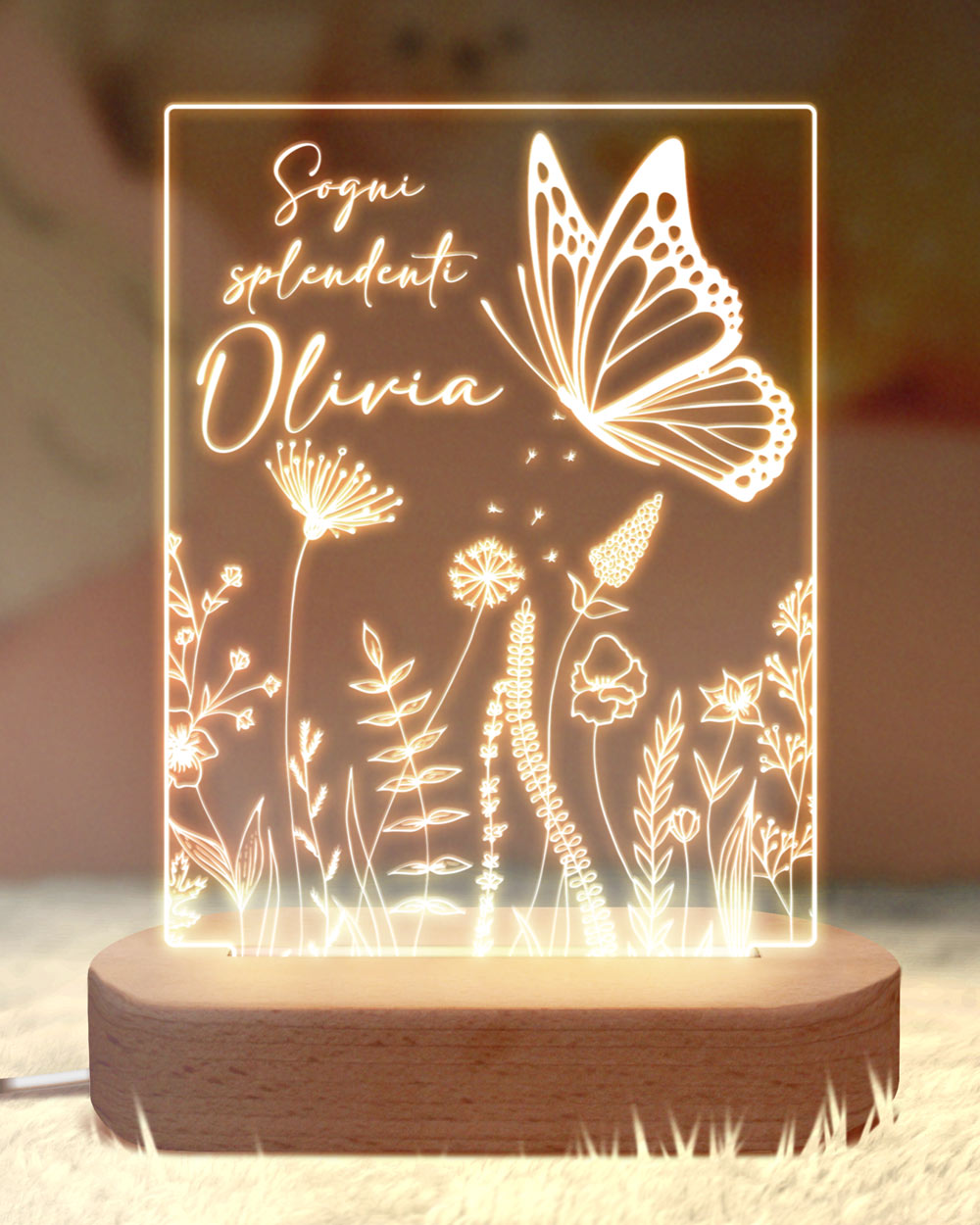 Lampada a Led Placca in Plexiglass Sogni Splendenti