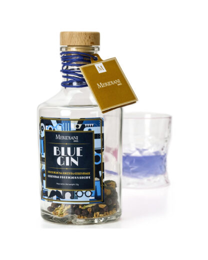BLUE GIN – Kit per preparare a Casa il Gin con Bottiglia in Vetro