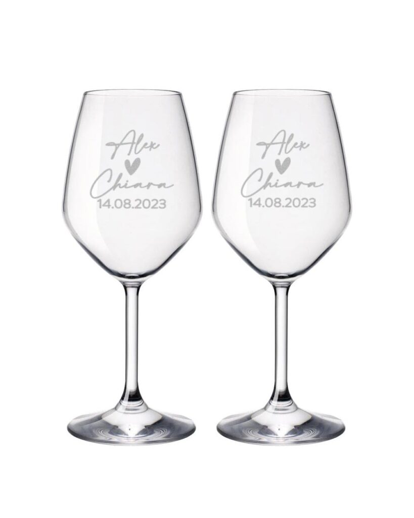 Bicchieri Da Vino Mr Right Mrs Always Right | Coppia Romantic | Regalo Matrimonio San Valentino | Vetro Borosilicato - Foto 12