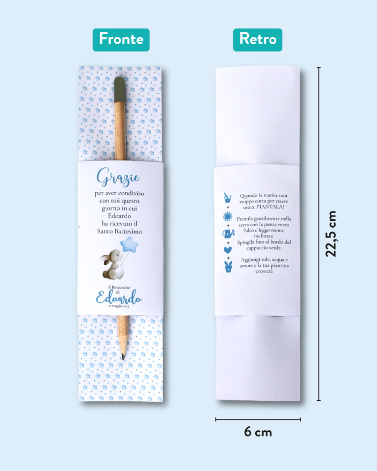 Pack 4 Matite Con Semi Piantabili | Cartoncini Istruzioni Per Bomboniere Eco-Friendly - Foto 3