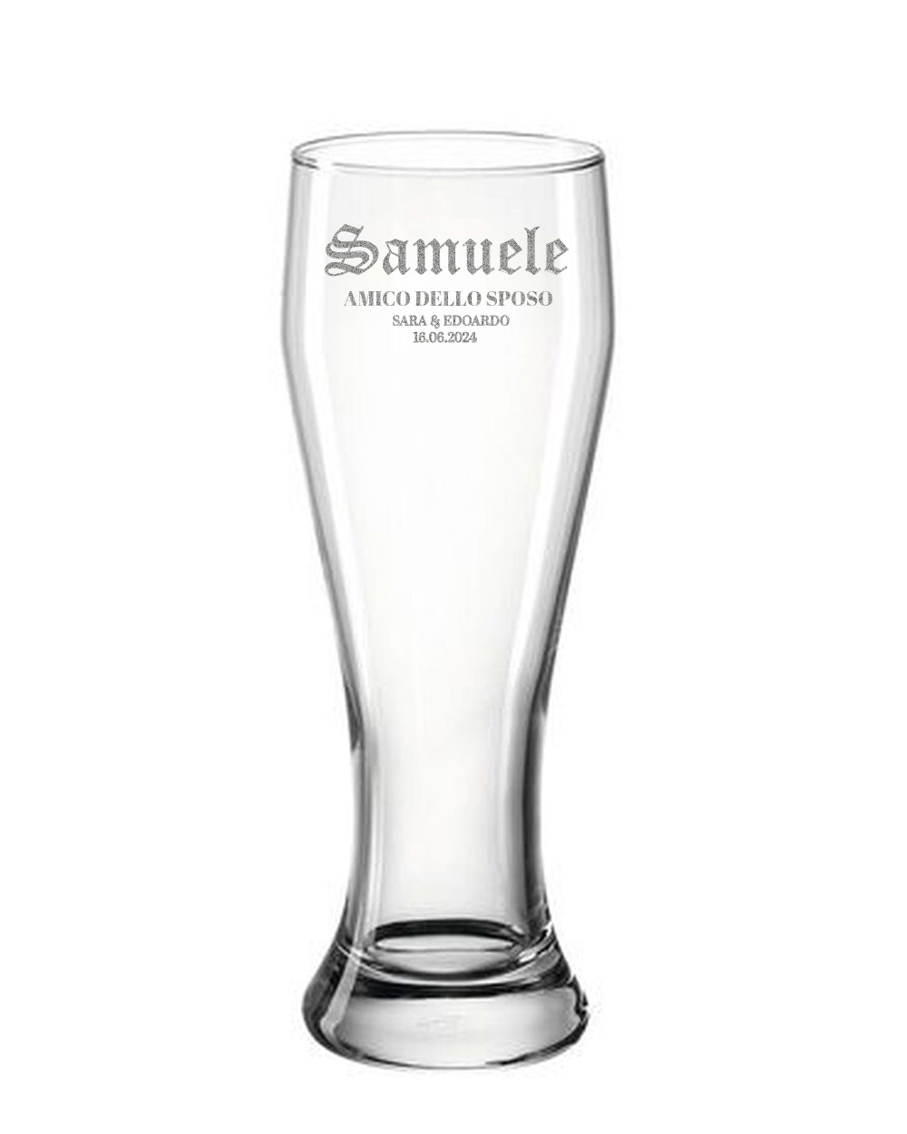 Leonardo - Bicchiere da birra con incisione – Freccette – Personalizzato con nome – Tulipano da birra come regalo – Idea regalo per uomini – Regali per papà – 280 ml