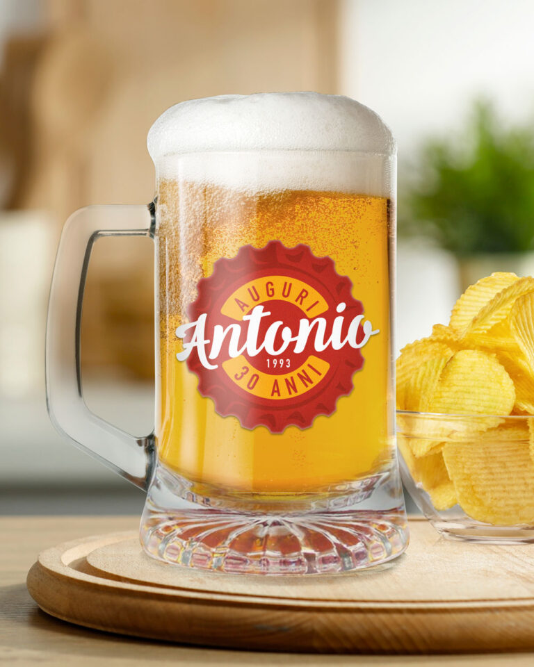 Illustrazione Del Boccale Di Birra In Stile Incisione Elemento Di Design Per Poster Emblema