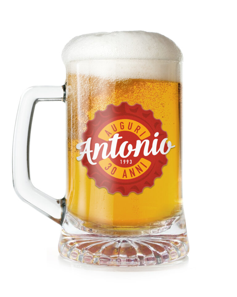 Boccale Da Birra Personalizzato YourSurprise Con Incisione Laser - 49 Cl, Altezza 20 Cm, Lavabile In Lavastoviglie, Regalo Perfetto Per Compleanni E Occasioni Speciali