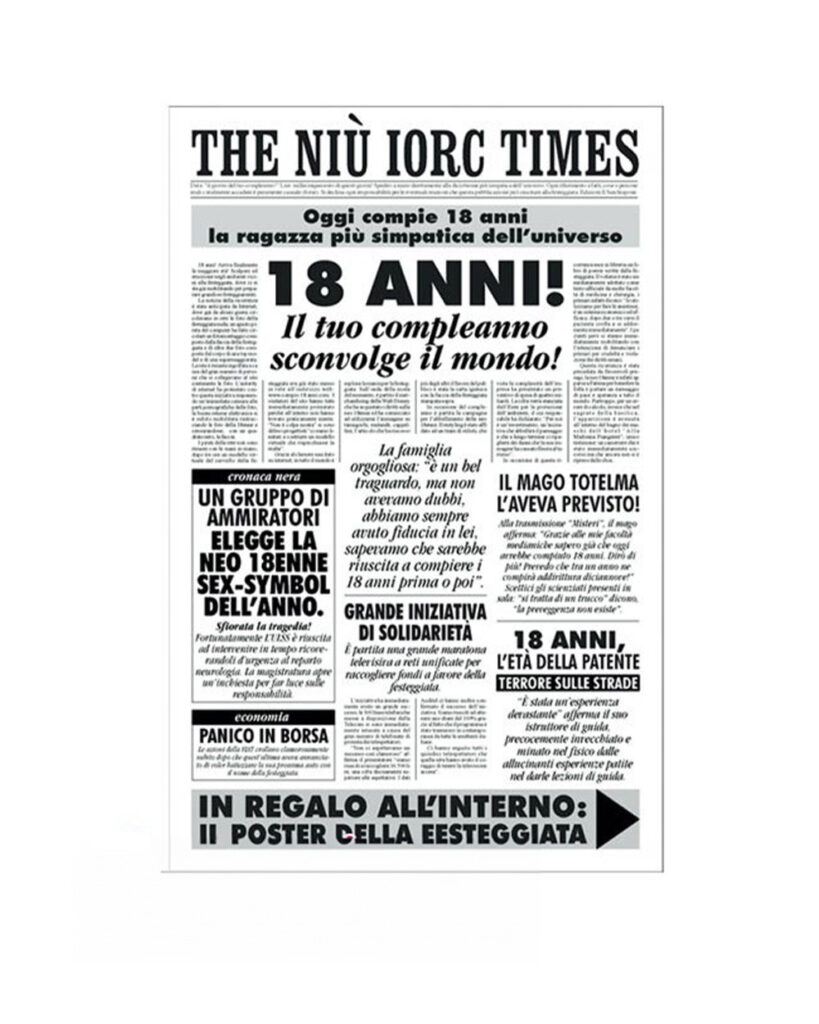 Finta Pagina di Giornale Auguri 18 Anni Lui – Idea Regalo Divertente per Compleanno Amico | Olallà