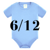 Body Maniche Corte 6-12 AZZURRO BABY