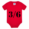 Body Maniche Corte 3-6 ROSSO