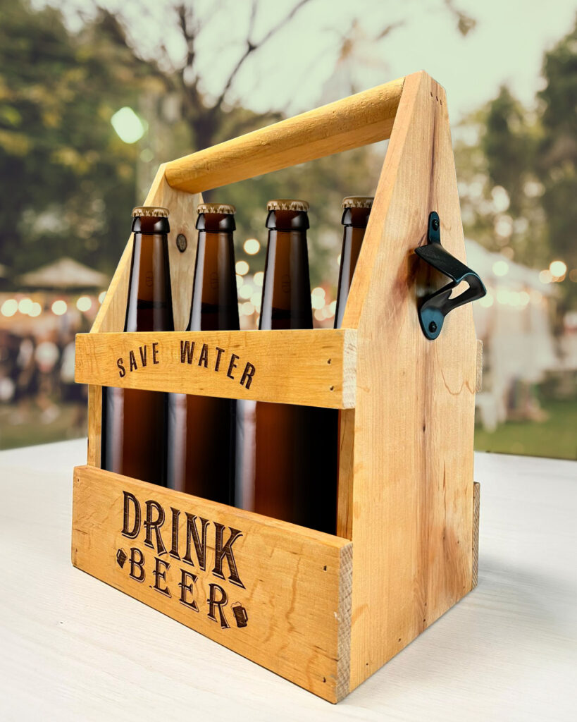 Portabirra In Legno - Regali Divertenti Per Gli Amanti Della Birra Portabottiglie In Legno Regali Di Compleanno Per Uomini E Ragazzi Regali Di Birra Con Umorismo