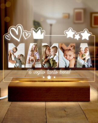 Lampada Portatile A Libro Pieghevole Personalizzata Con Dedica - Idea Regalo Per Il Papà, Festa