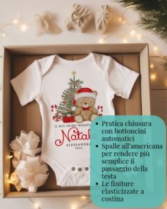 Body Neonato Personalizzato Natalizio Keep Calm And Dove Sono i miei
