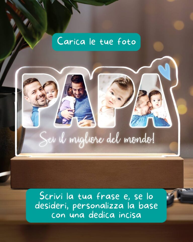 Collana Con Incisione Personalizzata Regalo Per La Festa Del Papà Papà - Foto 11