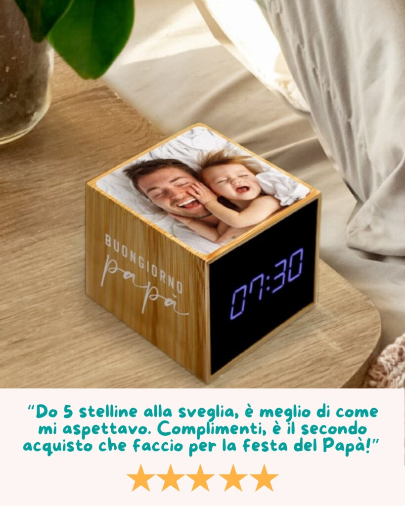 Orologio Da Parete Personalizzato 30x30 Cm In Plexiglass CRYLUX - Con Foto, Regalo Per San Valentino, Compleanno, Festa Della Mamma