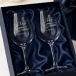 Coppia Calici Anniversario Matrimonio Personalizzati Sposi