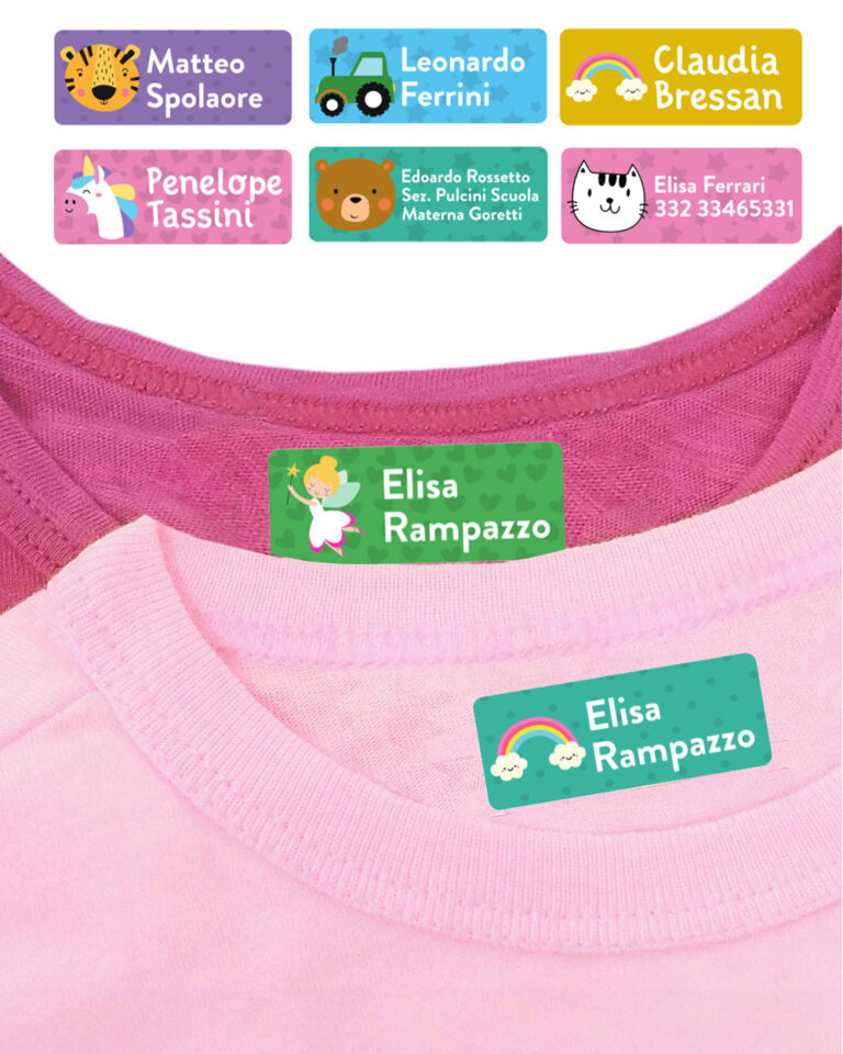 Etichette Termoadesive Per Vestiti - Personalizzabili Con Nome - Confezione Da 100 Pezzi - Bianche - Foto 5