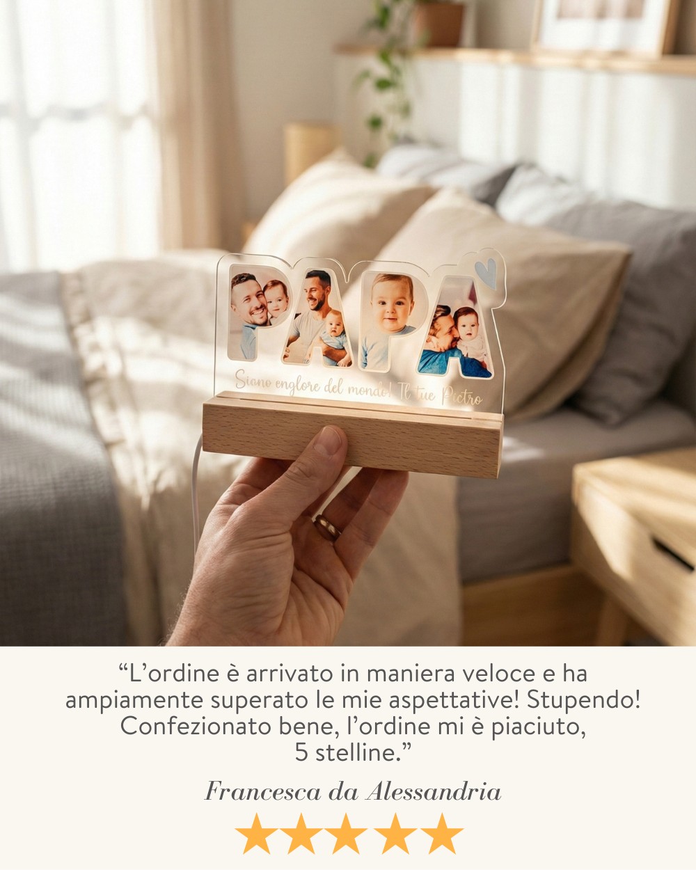 Targa In Acrilico Con Scritta 'To My Dad' – Regalo Per Papà Da Figlia Per Compleanno, Festa Del Papà O Natale