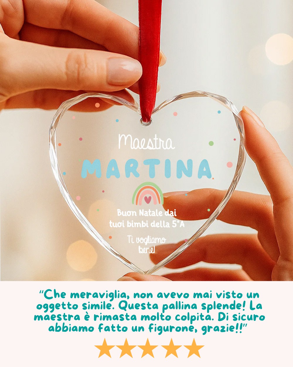 Red Ocean Targa di legno a forma di cuore, da appendere, con motto dedicato alla vera amicizia (in lingua inglese) True friends leave footprints on our hearts