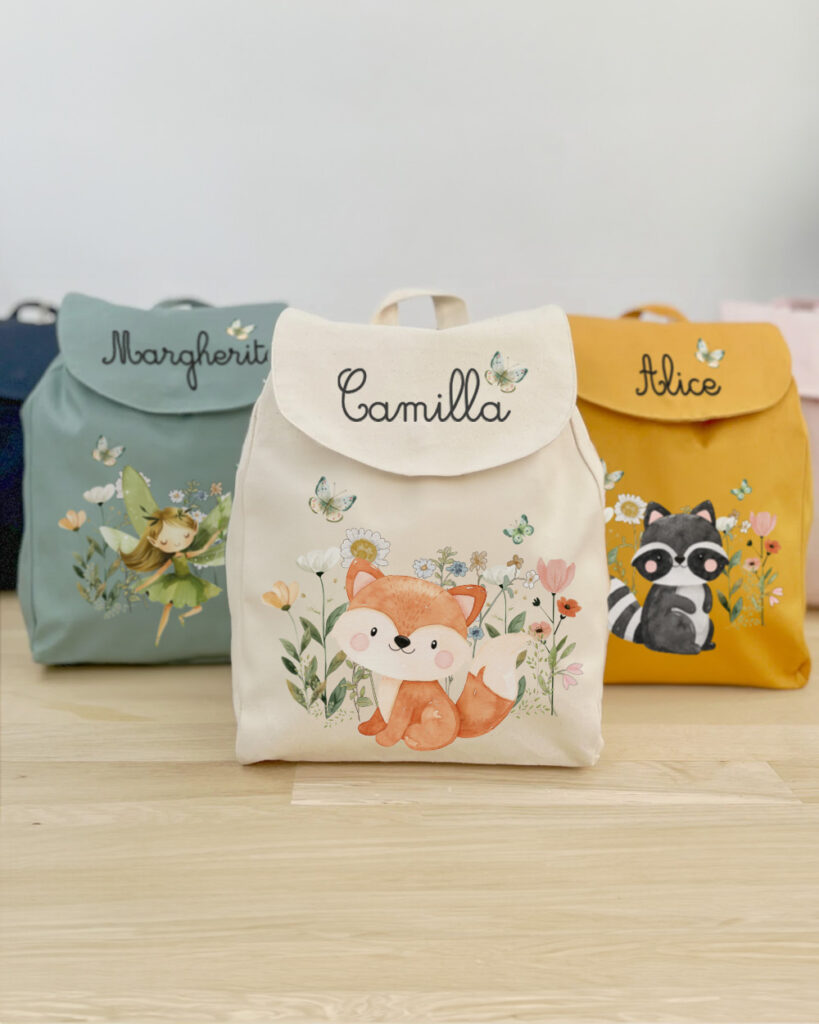 Zaino Sacca Asilo Personalizzato – Bambino con Nome Baby