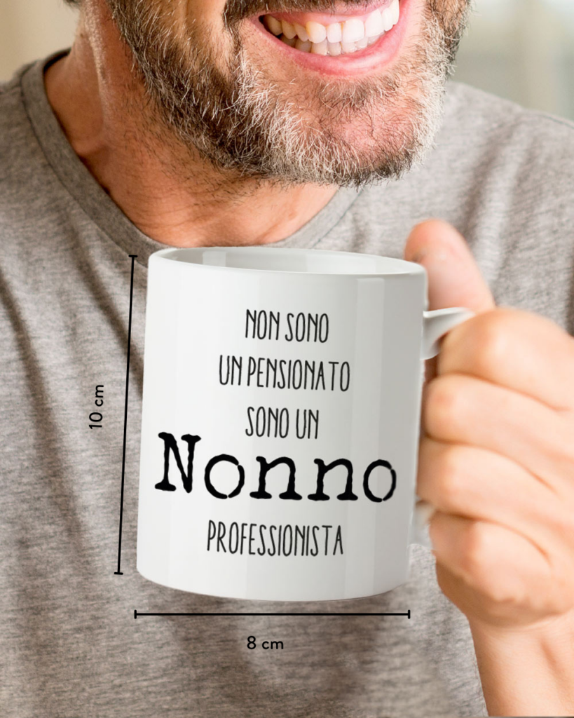 Tazza regalo per nonno, tazza da caffè con scritta divertente, idea regalo per il nonno, tazza da tè (bianco e nero