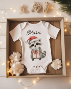 L Amour Toujours Body Neonato Personalizzato - Con Nome E Orsetto Body Manica Lunga Neonato