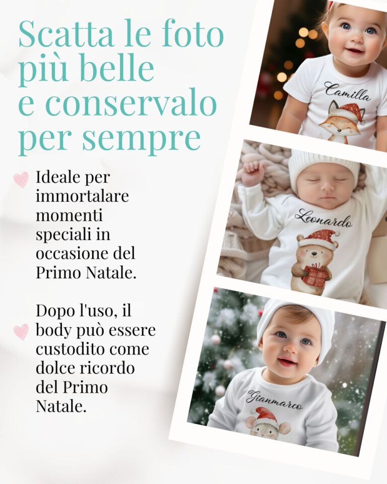 JOPHY & CO. Body Neonato Personalizzabile con Testo o Immagine | 100% Cotone (cod. 8610) (Bianco, 0-3 mesi