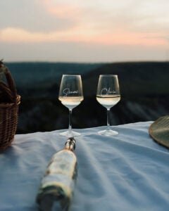 Calice Vino Coppia Personalizzato Bicchiere Nome Scritto Calligrafico