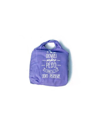 Borsa di Cotone Riutilizzabile con scritta Lo So Dovrei Perdere Peso ma Io Odio Perdere - immagine 4