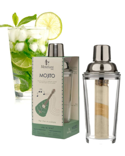 Shaker in Vetro con Preparato Per Drink Mojito