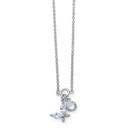 Collana Elegante Oliver Weber con Ciondolo a Farfalla e Cristallo - Idea Regalo per Lei