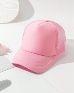 L4 Doodle Love Heart Berretto da baseball da ragazza Scarabocchio Rosa Cappello estivo, Fucsia, Taglia unica