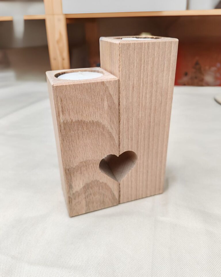 Portacandele legno - Cirelle 1 pezzo Portacandele in legno vintage invecchiato,...Portacandele e portacandelette artigianali in legno : Portacandele Vintage