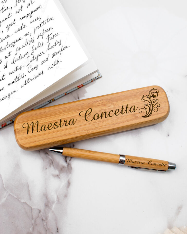 Penne a Sfera in Legno 30 Pcs Set di Penne in Legno, Bamboo Penna a