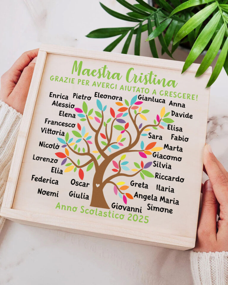 Astuccio Super AVS In Cotone Con Messaggio – Idea Regalo Fine Anno Scolastico, Per Maestre, Tata E Amiche – Beige 20 Cm - 3