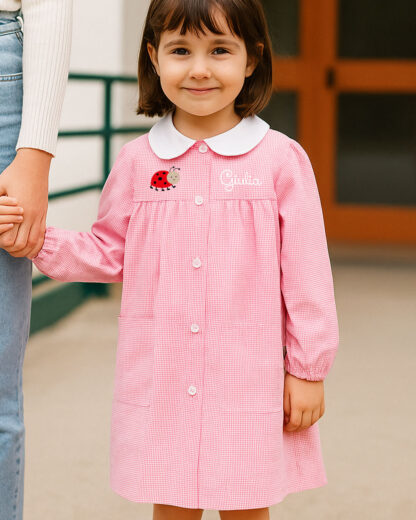 grembiule-bambina-scuola-personalizzato-siggi-quadretti-rosa